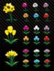 Схема вышивки «Векторные цветочки»