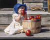 Схема вышивки «Девочка с яблоками»