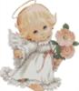 Схема вышивки «Ангелочек-малыш с цветами»