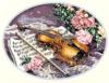 Схема вышивки «Цветы и скрипка»