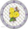 Схема вышивки «Часы желтые розы»