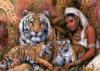 Схема вышивки «Девушка с тиграми»