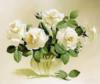 Схема вышивки «Натюрморт с белыми розами»