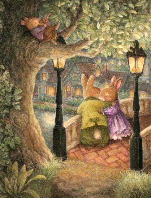 &3254, детское, зайцы, семья, прогулка