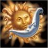 Схема вышивки «Подушка - солнце и месяц»