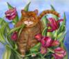 Схема вышивки &laquo;Толстяк в тюльпанах&raquo;