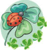 Схема вышивки «Ladybug and Four Leaf Clover»