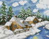 Схема вышивки &laquo;Зимний пейзаж домики в лесу&raquo;
