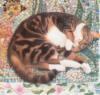 Схема вышивки «Спящая кошка»