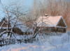Схема вышивки «Зимнее утро в деревне»