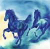 Схема вышивки «Blue Horses»