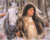 Схема вышивки «Индейская девушка и лошадь»