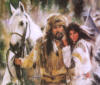 Индейская пара и конь: оригинал