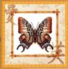 Схема вышивки «Подушка бабочка»