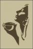 Схема вышивки «Женщина с кофе»