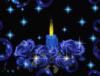 Схема вышивки «Свеча в синих розах»