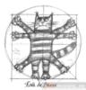Схема вышивки «Кот да винчи»