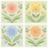 Схема вышивки «Floral Square 4 Patch»