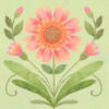 Схема вышивки «Floral Square 4 Patch - U, L»
