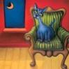 Схема вышивки «Кот в кресле»