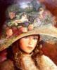 Схема вышивки «Девушка в шляпке...»