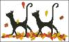 Схема вышивки «Осенние коты»