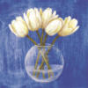 Схема вышивки «White Tulips on Blue»