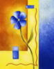 Схема вышивки «Blue Flower on Yellow»