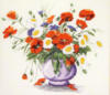 Схема вышивки «Полевые цветы в вазе»