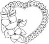 Схема вышивки «Сердце с цветами»