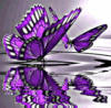 Схема вышивки «Две лиловые бабочки над водой»