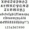Схема вышивки «Латинский алфавит (готика)»