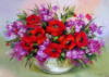 Схема вышивки «Букет цветов в вазе»