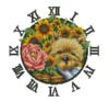 Схема вышивки «Часы с цветами»