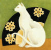 Схема вышивки «Подушка - "Белая кошка"»