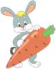 Схема вышивки «Кролик с морковкой»