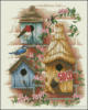 Схема вышивки «Птичьи домики»