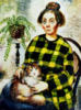 Схема вышивки «Дама с кошкой»