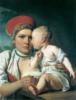 Схема вышивки «АГ Венецианов Кормилица с ребен»