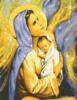 Схема вышивки «Божья матерь и иисус»
