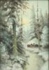 Схема вышивки «Домик в зимнем лесу»