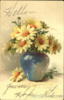 Yellow flowers in blue vase: оригинал