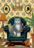 Схема вышивки «Кот на кресле»