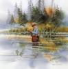 Осень, река, рыбалка.: оригинал