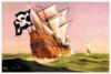 Схема вышивки «Пиратский корабль под парусами»