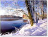 Схема вышивки «Зимний пейзаж на речке Рось»
