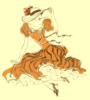 Схема вышивки «Оранжевое платье»