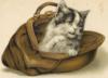 Схема вышивки «Котёнок в кошельке»