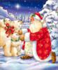 Схема вышивки «Дед Мороз и белые медведи»