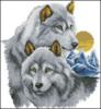 Схема вышивки «Два волка»